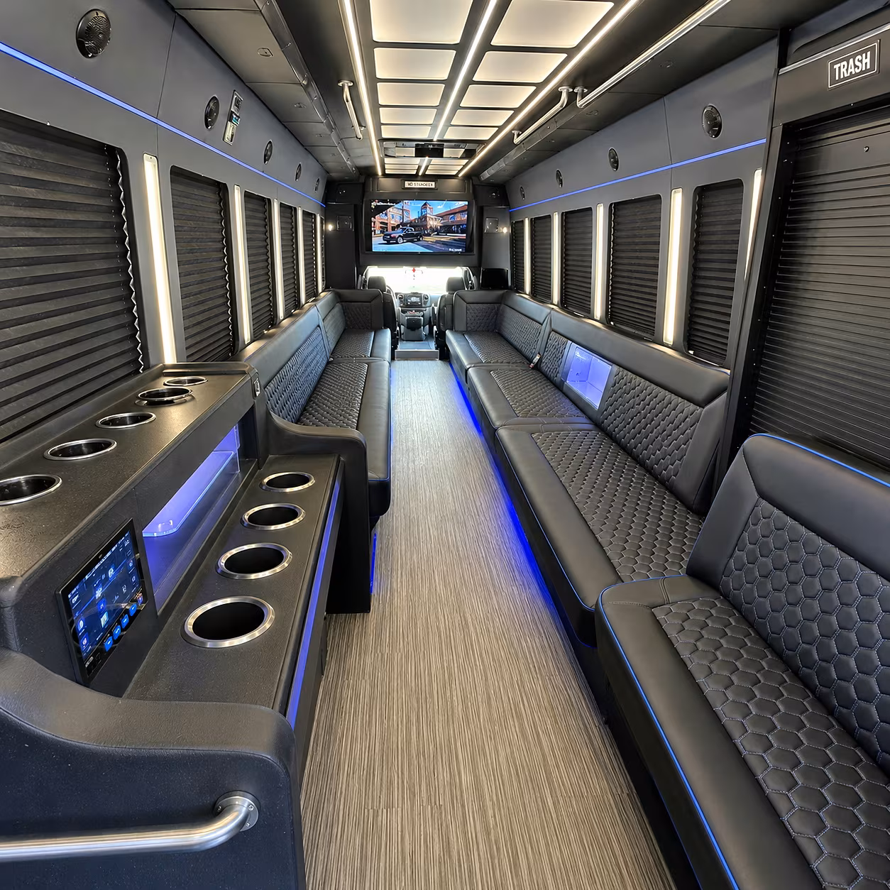 Odessa Private Event Transportation onboard seating