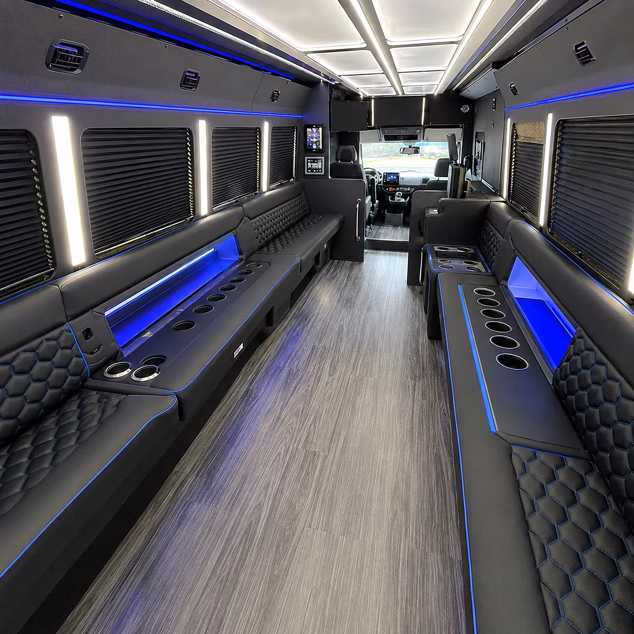 Odessa Sporting Event Transportation party bus interior