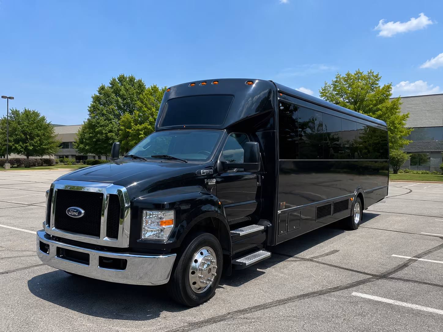 Odessa Wedding Transportation party bus exterior