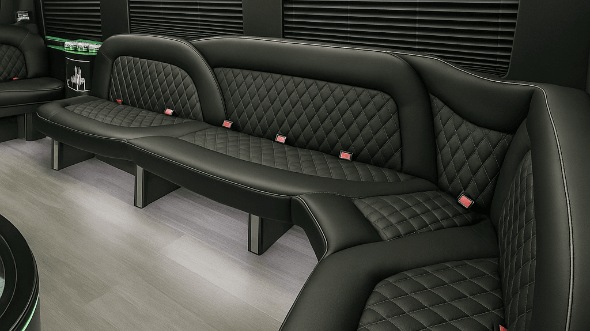 Interior of Odessa Party Bus Company's 18 Passenger Party Bus in Odessa