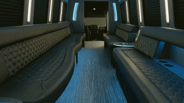 Interior of Charter Bus Company San Angelo's 20 Passenger Party Bus in San Angelo