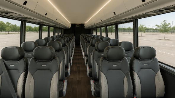 Interior of Charter Bus Company Odessa's 25 Passenger Mini Bus in Odessa