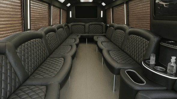Interior of Charter Bus Company Lubbock's 25 Passenger Party Bus in Lubbock
