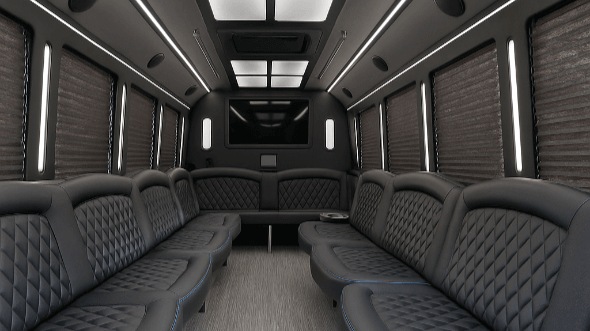 Interior of Odessa Party Bus Company's 25 Passenger Party Bus in Odessa