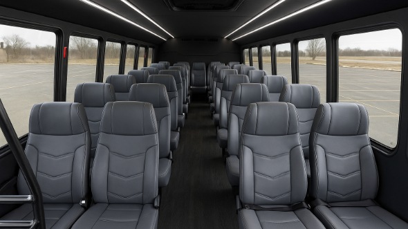 Interior of Charter Bus Company Odessa's 30 Passenger Minibus in Odessa