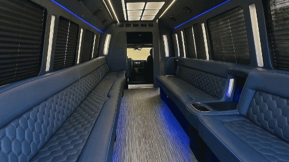 Interior of Charter Bus Company Amarillo's 30 Passenger Party Bus in Amarillo