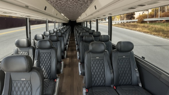 Interior of Charter Bus Company Odessa's 35 Passenger Mini Bus in Odessa