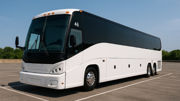 Exterior of Charter Bus Company Odessa's 40 Passenger Charter Bus in Odessa
