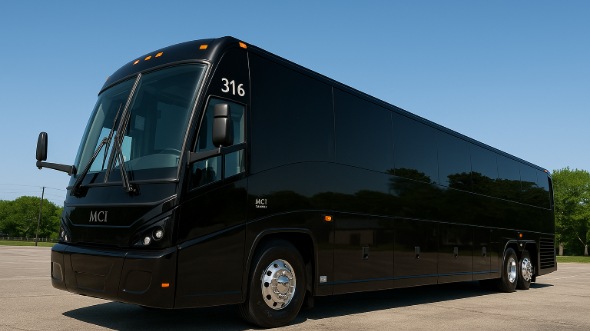 Exterior of Charter Bus Company Midland's 40 Passenger Party Bus in Midland
