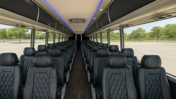 Interior of Charter Bus Company Odessa's 44 Passenger Charter Bus in Odessa
