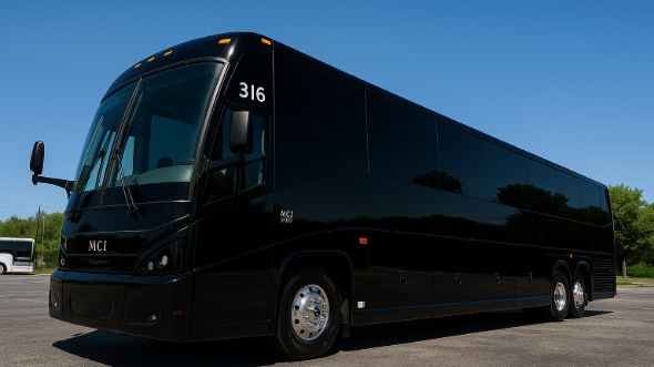 Exterior of Charter Bus Company Arlington's 50 Passenger Party Bus in Arlington
