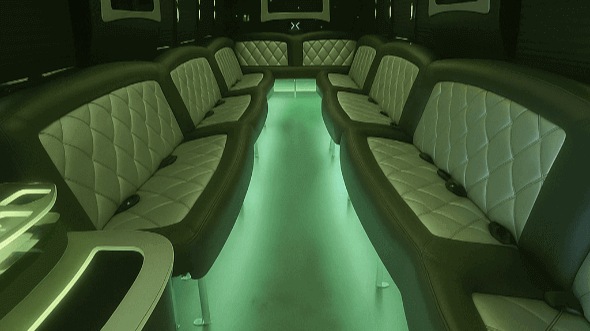 Interior of Charter Bus Company Lubbock's 50 Passenger Party Bus in Lubbock