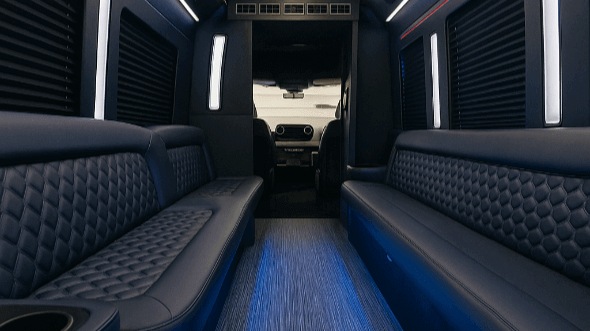 Interior of Charter Bus Company Midland's 50 Passenger Party Bus in Midland