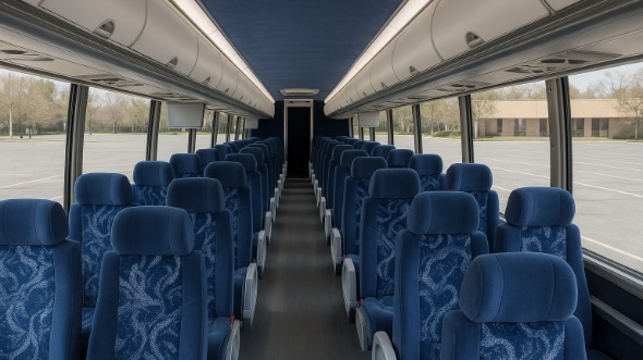 Interior of Charter Bus Company Odessa's 55 Passenger Charter Bus in Odessa