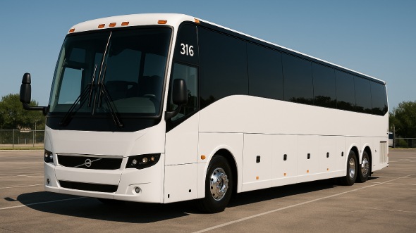 Exterior of Charter Bus Company Odessa's 55 Passenger Charter Bus in Odessa