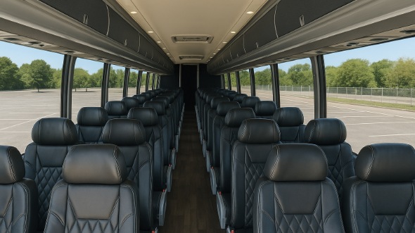 Interior of Charter Bus Company Odessa's 56 Passenger Charter Bus in Odessa