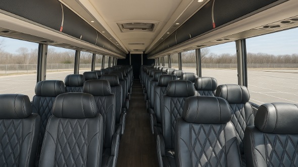 Interior of Charter Bus Company Odessa's ADA Charter Bus in Odessa