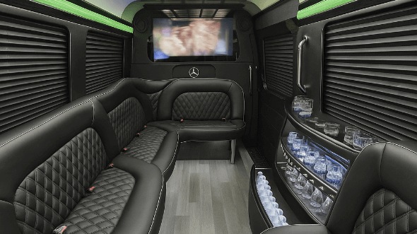 odessa 14 passenger sprinter limousine inside
