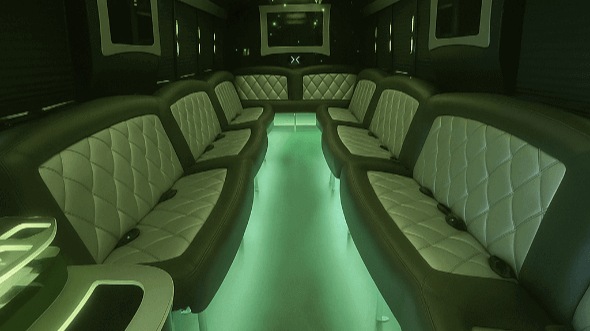 odessa 50 passenger party bus interior